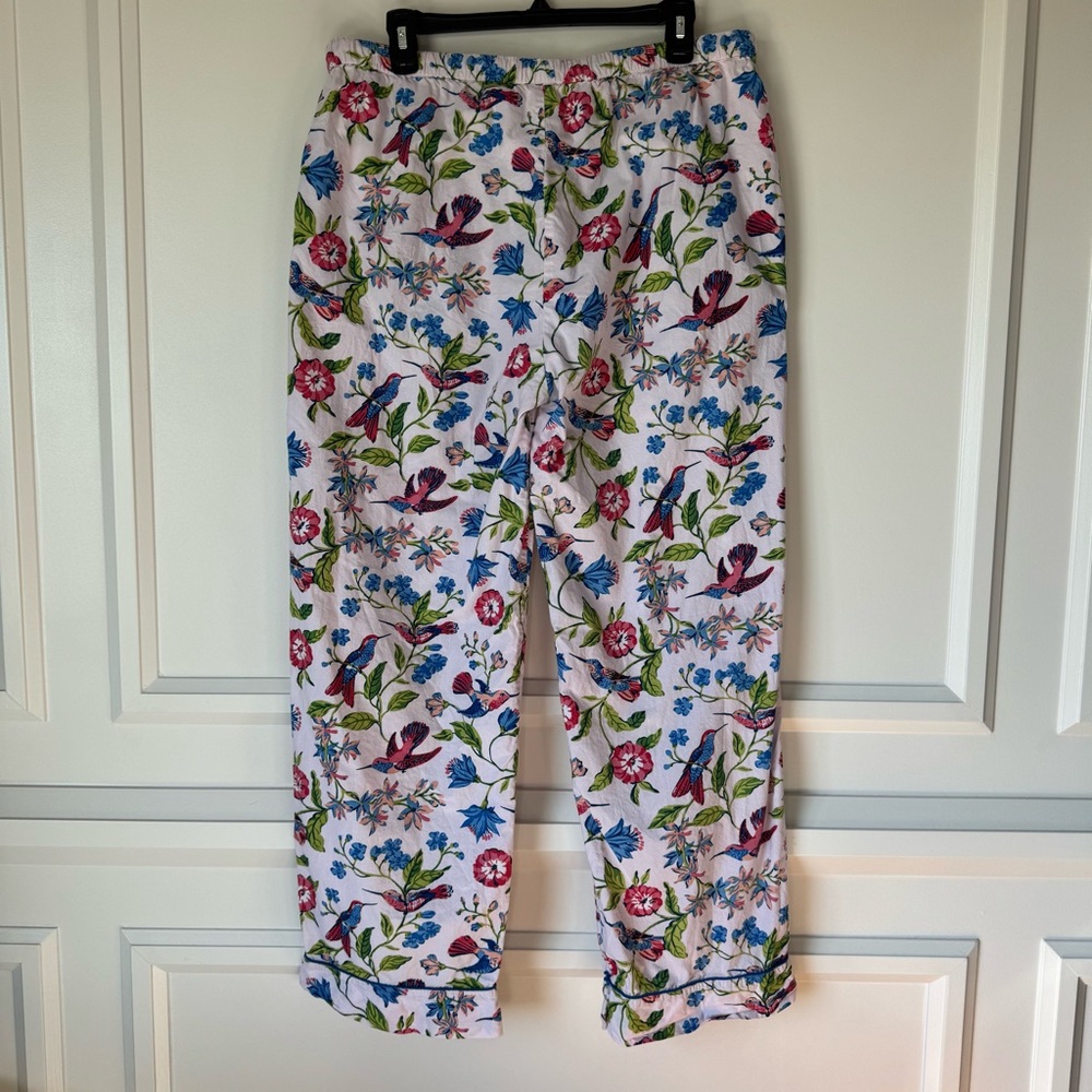 Anthropologie | Printfresh Size Large Hummingbird Haven Pajama Pants w/ Pockets - Picture 4 of 12
